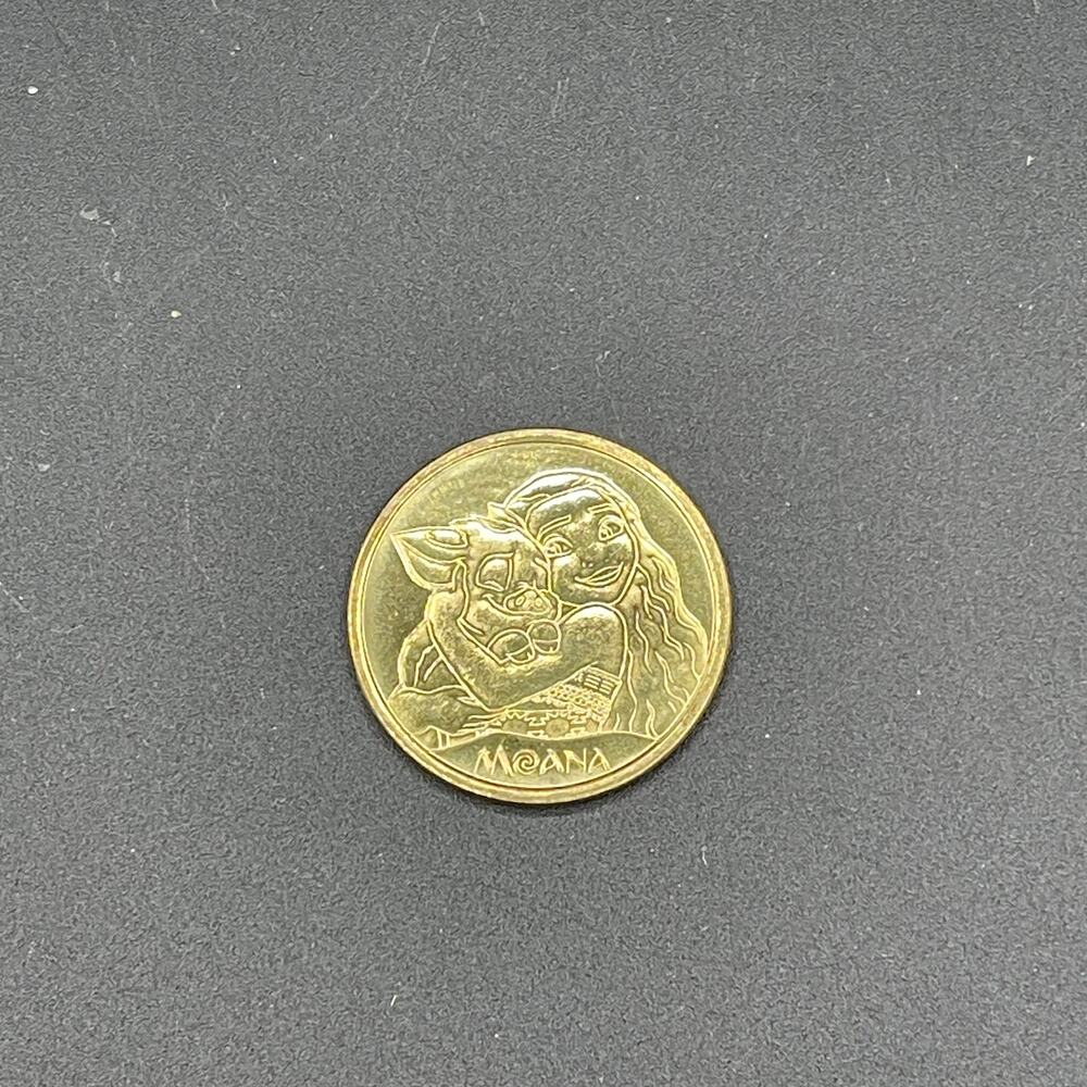 Walt Disney World MOANA & PUA Gold Metal Coin Medallion